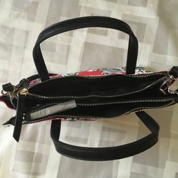 Tahari Floral Snake Satchel. - Picture 5 of 9